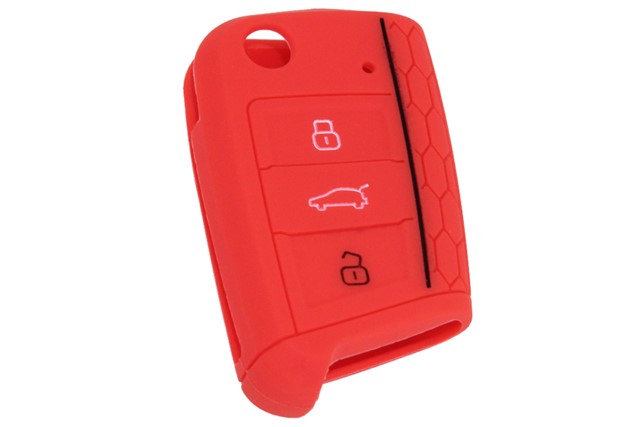 KONTAK ANAHTAR KUMANDA KORUYUCU KILIF SILIKON KIRMIZI VW POLO - GOLF - PASSAT - JETTA - TIGUAN - TRANSPORTER TOURAN - SCIROCCO - CADDY