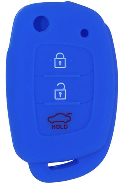 KONTAK ANAHTAR KUMANDA KORUYUCU KILIF SILIKON 3 TUS MAVI HYUNDAI I20 - I30