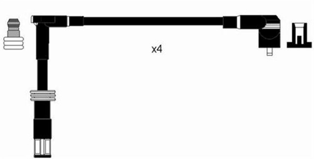 X BUJI KABLOSU ALFA 156 166 GTV SPIDER 145 1.4IE TS 2.0 TS 1995 - 2001 146 1.4IE TS 2.0 TS 1995 - 2