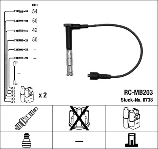 ATESLEME KABLOSU SETI MERCEDES M111 W202 W124 S124 C124