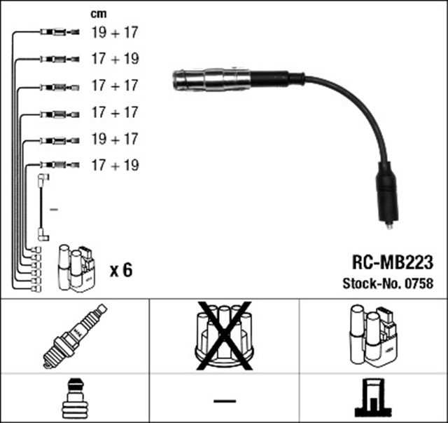 ATESLEME KABLOSU SETI 12 LI MERCEDES M112 W202 W203 W210 W220 W163