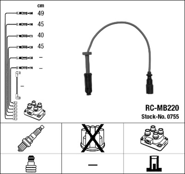 ATESLEME KABLOSU SETI MERCEDES M111 C - CLASS W202 S202
