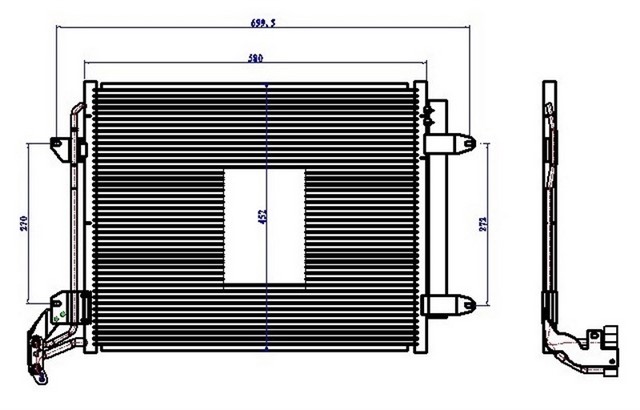 KLIMA KONDENSERI VW TIGUAN 07 580X450X16 OTO. - MEK.