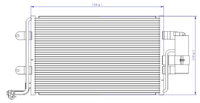 KLIMA KONDENSERI BORA - GOLF IV - A3 - OCTAVIA LEON - TOLEDO 1.4 - 1.6 - 1.8 - 1.9 538X365X20