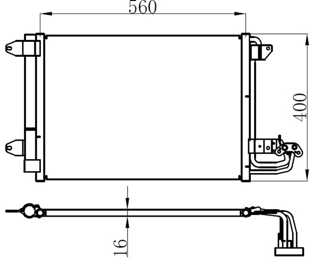 KLIMA KONDENSERI A3 - LEON - TOLEDO - OCTAVIA - CADDY III - GOLF V - VI - JETTA IV - TOURAN
