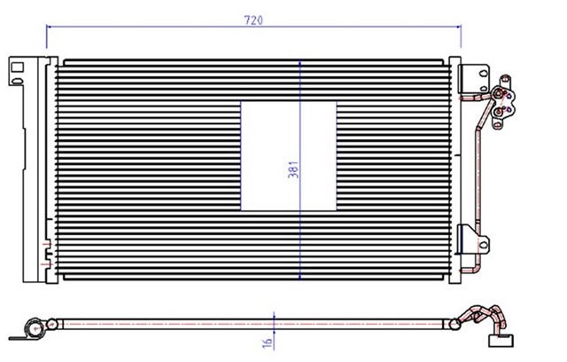 KLIMA KONDENSERI T5 - MULTIVAN 03 675X390X16