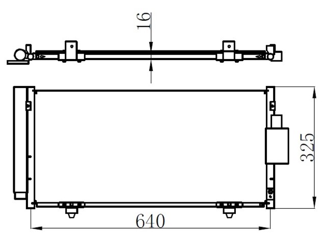 KLIMA KONDENSERI SUBARU IMPREZA - FORESTER 08 660X297X16 OTO. - MEK.