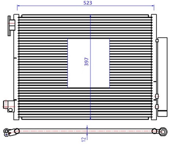 KLIMA KONDENSERI CLIO IV - CAPTUR - LOGAN II - LODGY - SANDRO II 1.5DCI - 0.9TCE - 1.2TCE MICRA V K14 1.0 16