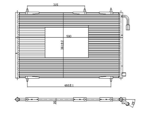 KLIMA KONDENSERI 206 98 1.4 - 1.6 - 2.0 - 1.4HDI - 2.0HDI
