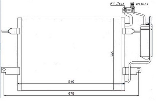 KLIMA KONDENSERI OPEL MERIVA A 03 504X364X18 OTO. - MEK.