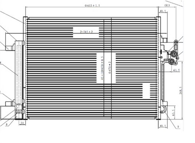 KLIMA RADYATORU MONDEO IV S MAX 07 / GALAXY 1.6 / 1.8 / 2.0 / 2.0TDCI 07 / LANDROVER FREELANDER 2.2T