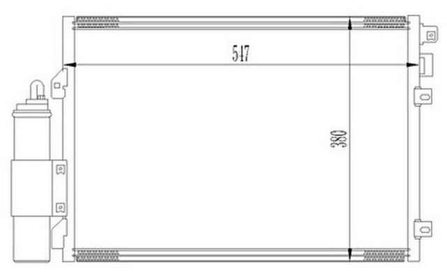 KLIMA KONDENSERI DACIA SANDERO 1.4I - 1.6 I 16V BENZINLI 08 LOGAN I 1.4I - 1.6I 04 OTO. - MEK.