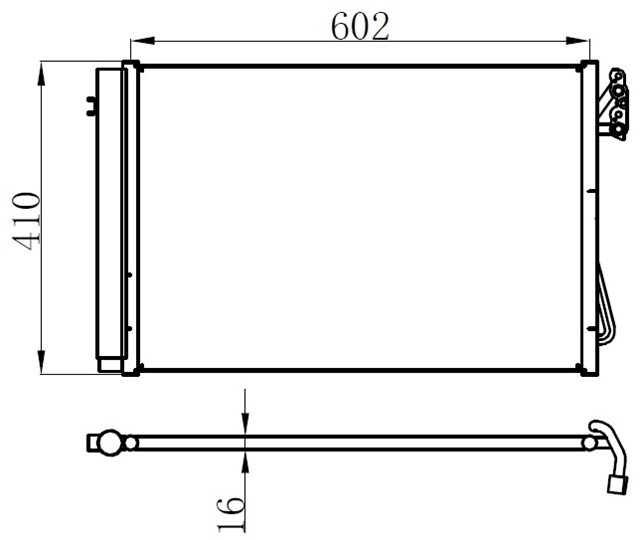 KLIMA KONDENSERI BMW E81 E82 E88 E84 X1 09 E89 E90 E91 E92 E93 620X401X16 OTO. - MEK.