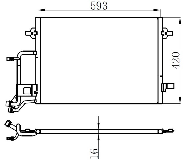 KLIMA KONDENSERI AUDI A6 1.8I - 1.8T - 1.9TDI - 2.4I 97 613X418X18 OTO. - MEK.