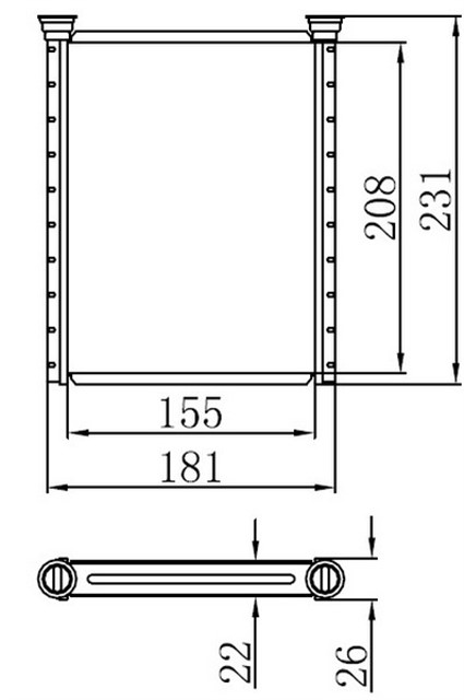 KALORIFER RADYATORU BRAZING AVENSIS 155X209X22 AT/MT SANZUMAN