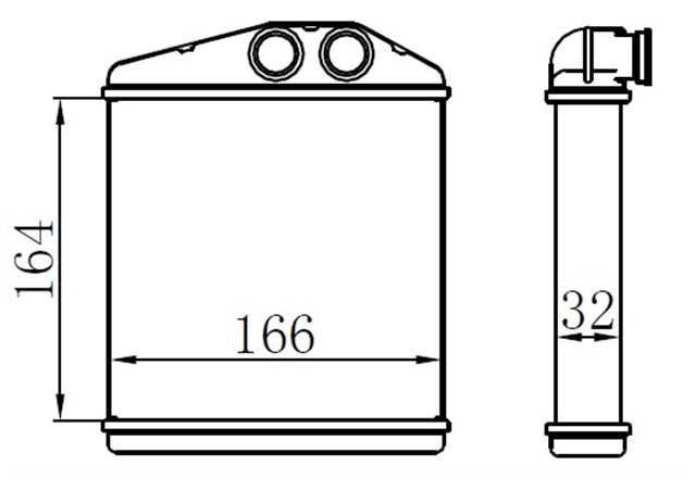 KALORIFER RADYATORU BRAZING CORSA C - TIGRA TWINTOP 1.2 - 1.4 - 1.8 - 1.3CDTI - 1.7CDTI 00 160X165X32