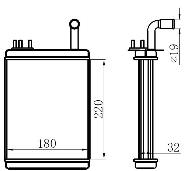 KALORIFER RADYATORU BRAZING PALIO 233X195X32