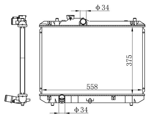 RADYATOR BRAZING SUZUKI SWIFT 1.3I - 1.5I 05 375X558X16