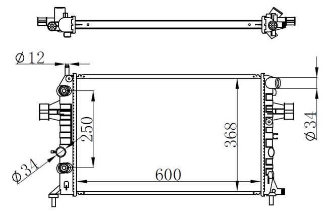 RADYATOR BRAZING ASTRA G - ZAFIRA 1.4 16V - 1.6 16V - 1.8 16V - 2.0 16V - 2.2 16V AC KLIMASIZ MEK OTOM BR