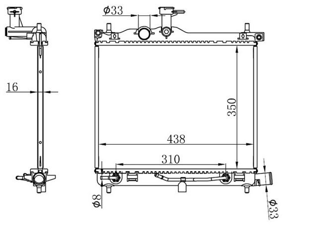 RADYATOR BRAZING I10 1.0 - 1.2 08 OTOM 350X438X16