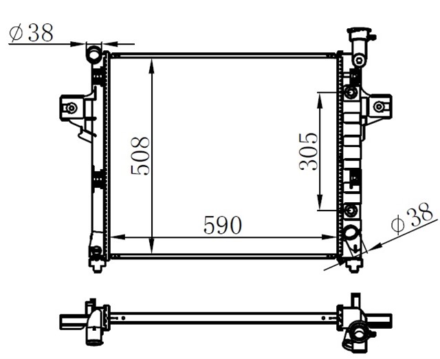 RADYATOR BRAZING JEEP GRAND CHEROKEE 01 OTOM 590X508X26