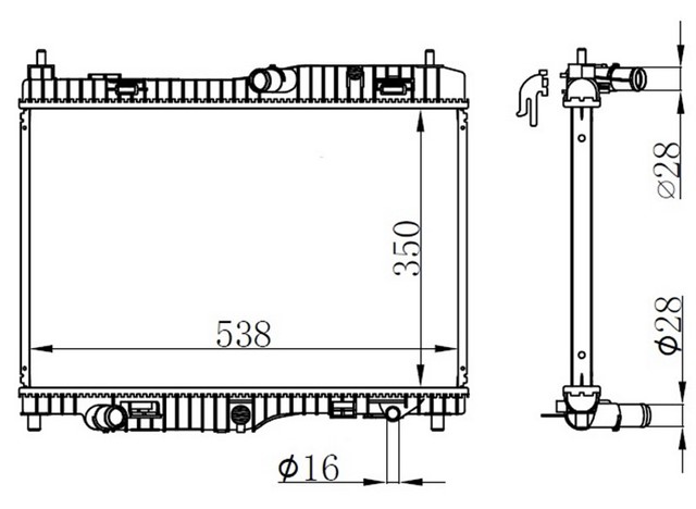 MOTOR SU RADYATORU FIESTA 08 12 VI 08 1.4 EFI AT 1.4 1.6 OTOMATIK SANZIMAN 350 538 16