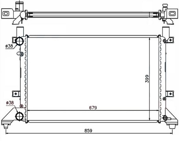 RADYATOR LT28 - 35 - LT28 - 46 2.5TDI - 2.8TDI AC KLIMASIZ MEK 685X415X34