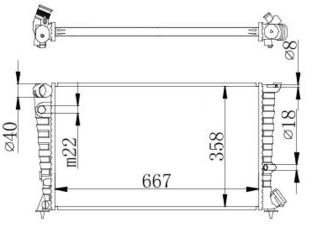 RADYATOR 306 II - PARTNER - XSARA BERLINGO 1.9D AC MEK 670X377X34