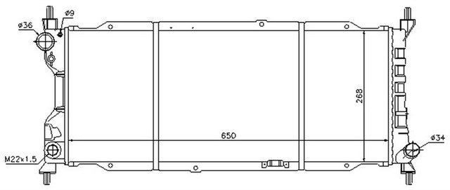 RADYATOR CORSA B 1.5D - 1.7D - COMBO 1.7D KLIMASIZ MEKANIK 650X268X42
