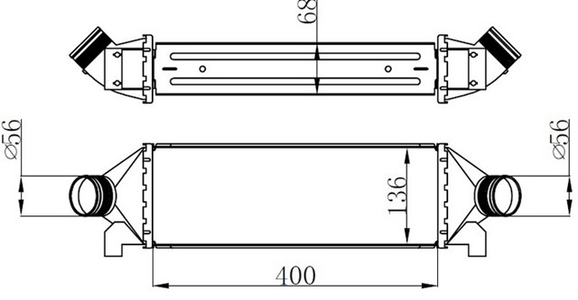 TURBO RADYATORU INTERCOOLER FORD TRANSIT V184 - V347 00 400X127X73 MEK.