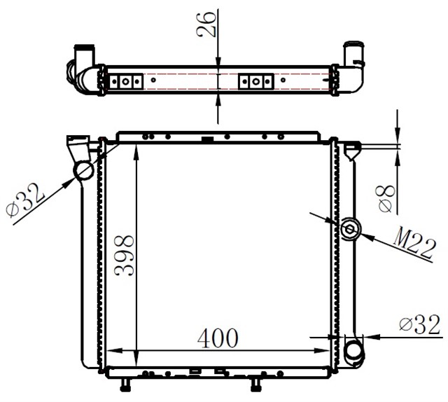 RADYATOR BRAZING EXP - R9 - R11 400X398X26 MRN002