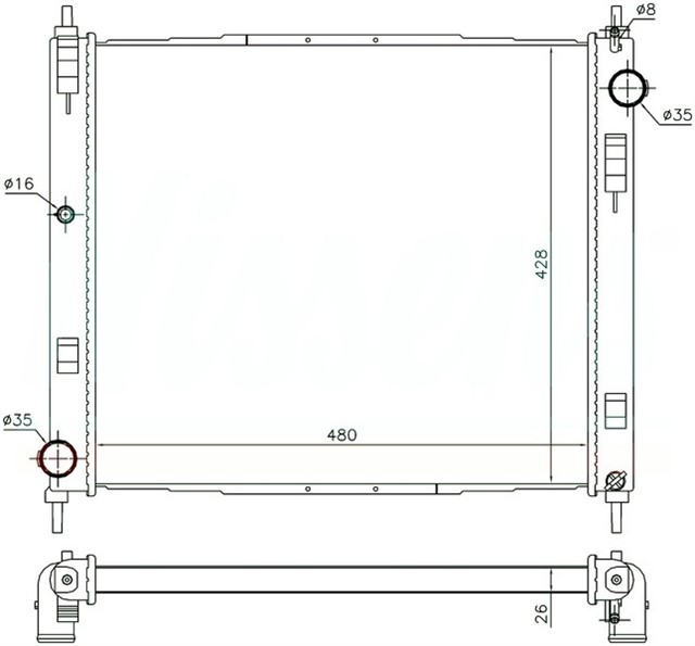 RADYATOR BRAZING JUKE 1.5 DCI 2010 475X428X16