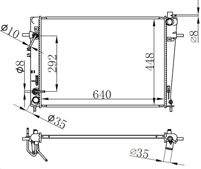 RADYATOR BRAZING AT 640X438X18 TUCSON 2.0 CRDI 04