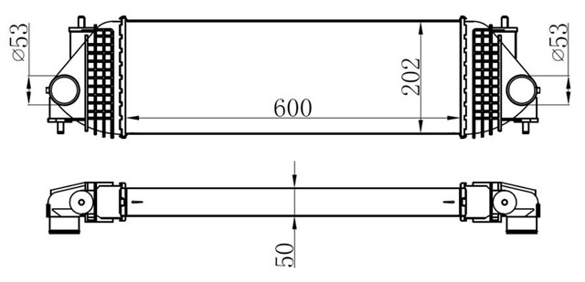 INTERCOOLER BRAZING INTERCOOLER A/M 600X198X50 GRAND VITARA 1.9 DDIS 2005 96525