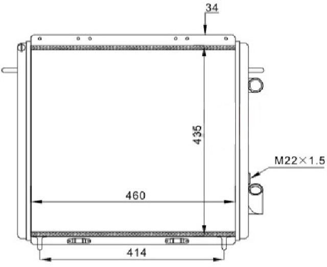 RADYATOR MECHANICAL MT 460X435X34 EXPRESS 1.9D 91 63947