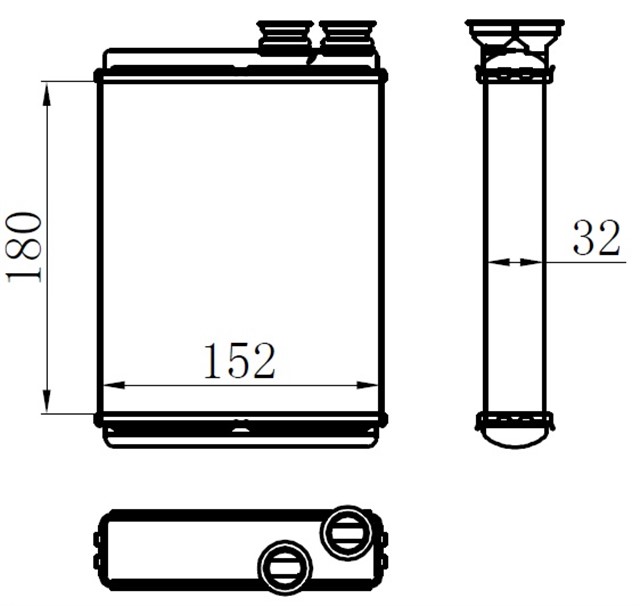KALORIFER BRAZING HEATER A/M 180X152X32 CITROEN - C3 - 2009/C4 - 2014 72986