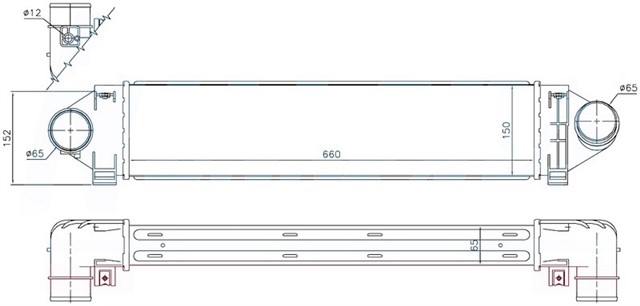 INTERCOOLER BRAZING INTERCOOLER A/M 660X150X65 EVOQUE 2.2 TD4 2011 96561 - 1462995 - 30723916
