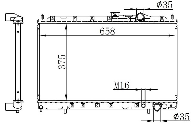 RADYATOR BRAZING MT 375X658X26 GALANT GALANT 93 / PROTON PERSONA 93 62839
