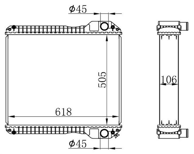 RADYATOR BRAZING MT 505X618X106 3CX/4CX/SUPER3X/ 2006 ALTALTA CERCEVELI