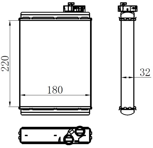 KALORIFER BRAZING HEATER 220X182X32 A4 07 /A5 08 /Q5 08 70231