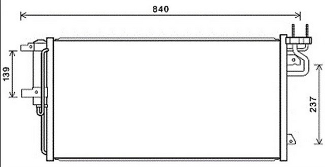 KLIMA RADYATORU KONDENSERI FOCUS III 11 C - MAX II 15 KUGA 13 TOURNEO CONNECT 18 1.5 ECOBOOST 88K W 120PS KURUTUCU ILE BRAZING AL - AL 706X367X16