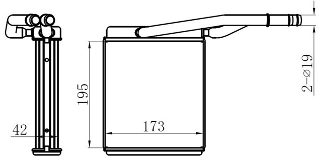 KALORIFER RADYATORU BRAZING FOCUS - TOURNEO CONNECT 1.6 16V - 1.8 16V - 1.8 TDI 2195X187X40