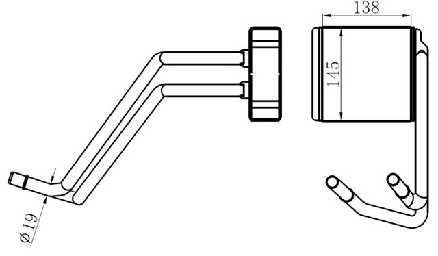 KALORIFER RADYATORU BRAZING FORD TOURNEO CUSTOM V362 12 TRANSIT V362 14
