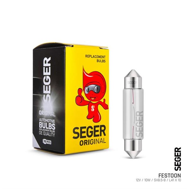 AMPUL FES 12V 10W SV8.5 - 8 41MM SOFIT STANDART YENILEME