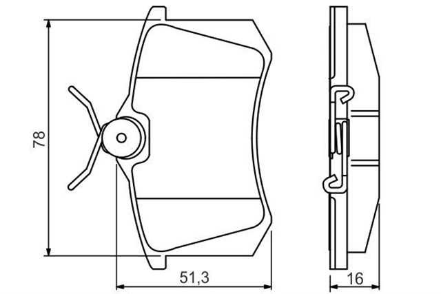 FREN BALATASI ARKA GOLF3 - 4 - 5 - JETTA - PASSAT - A3 - TOLEDO - OCTAVIA - PARTNER - TEPEE - BERLINGO - 308 - 3008 - C2 - C3 - C4 - 307 - MEGANE 98 - 