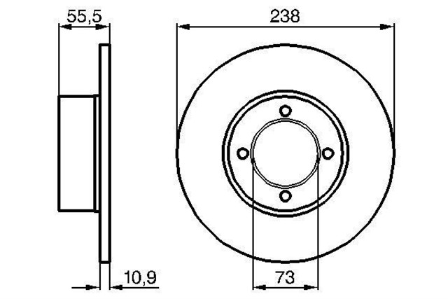 X ON FREN AYNASI CORSA B - ASTRA F - VECTRA A - ASCONA C - COMBO B 94 - 01 236X13X4DL DOLU