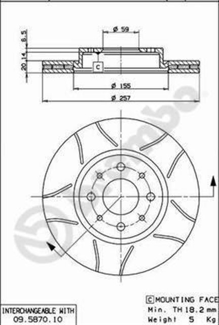 FREN DISKI ON HAVALI 257.4 MM FIAT ALBEA - PALIO - DOBLO - XTRA LINE - MAX CIZGILI
