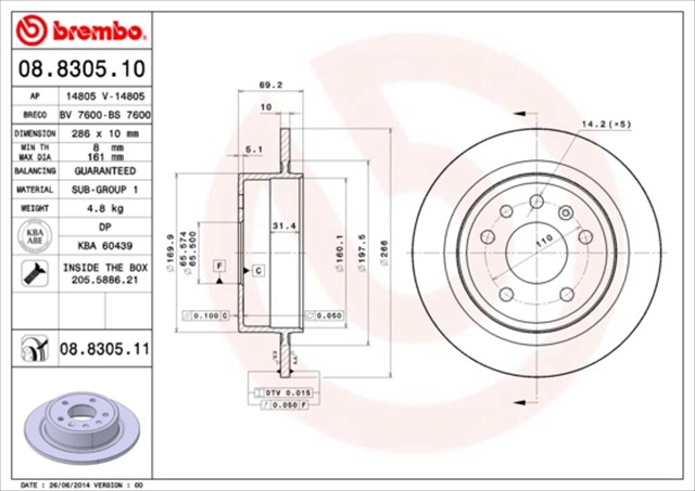 FREN DISKI ARKA UV COATED SAAB
