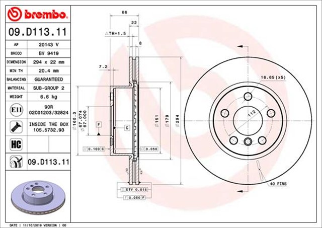 FREN DISKI ON BMW 3 G20. G80. G28 3.16 - 3.18