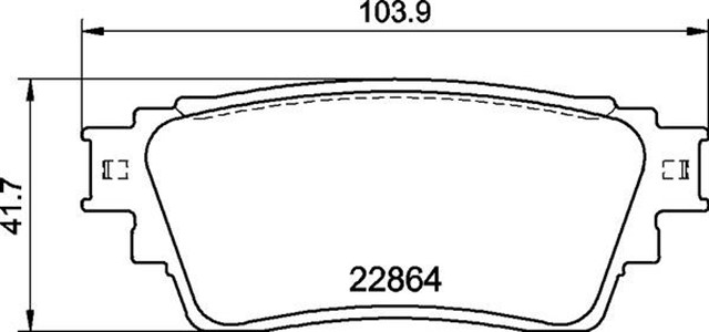FREN BALATASI ARKA MITSUBISHI ECLIPSE CROSS GK 1.5 T - MIVEC 4WD 17 - 2.2 DID 4WD 19 - LOW - MET